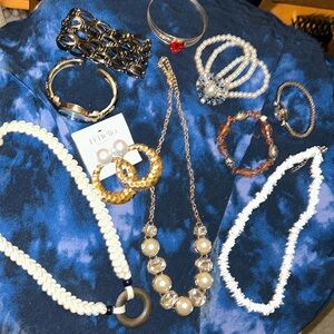 TEN for 10!  FUN mix of costume jewelry + 2 vintage watches PLUS FIVE MORE FREE!